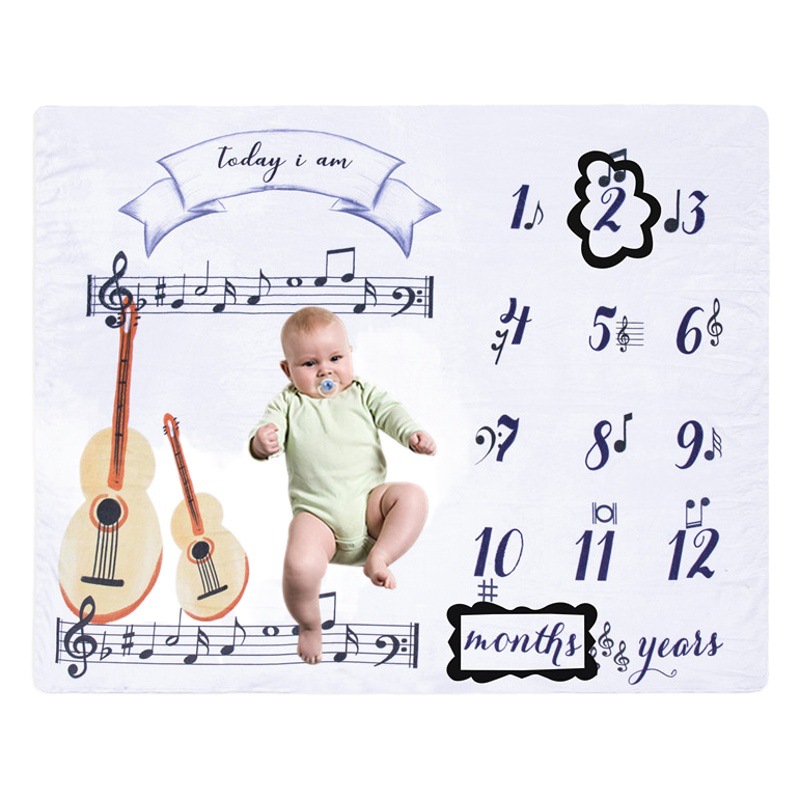 Bebé hito mes foto manta cubierta manta Foto fondo manta bebé fotografía Fondo Manta