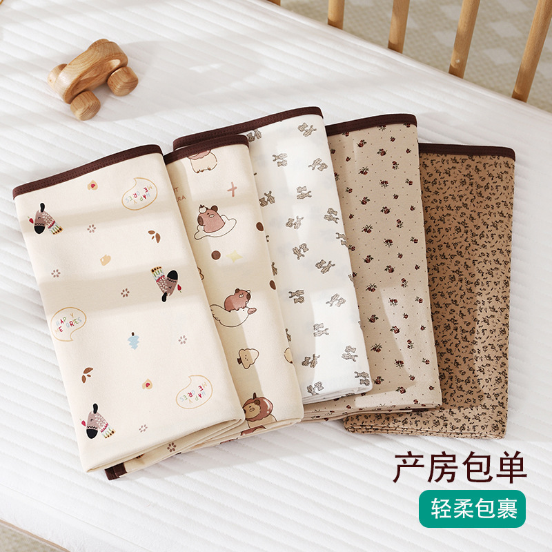 Pure Cotton Type a Single Newborn Baby Breathable Wrap Towel Pure Cotton Newborn Quilt Ins Style Single Layer Knitted Wrap Towel