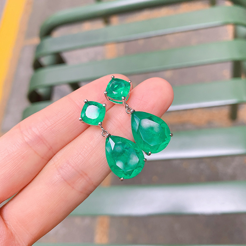8g Weight Drop Earrings Classification 1 Pair Quantity Birthday Occasion Artificial Gemstones Material Geometric Pattern Women'S Gender Retro Style Retro Geometric Artificial Gemstones Women's Drop Earrings 1 Pair 11
