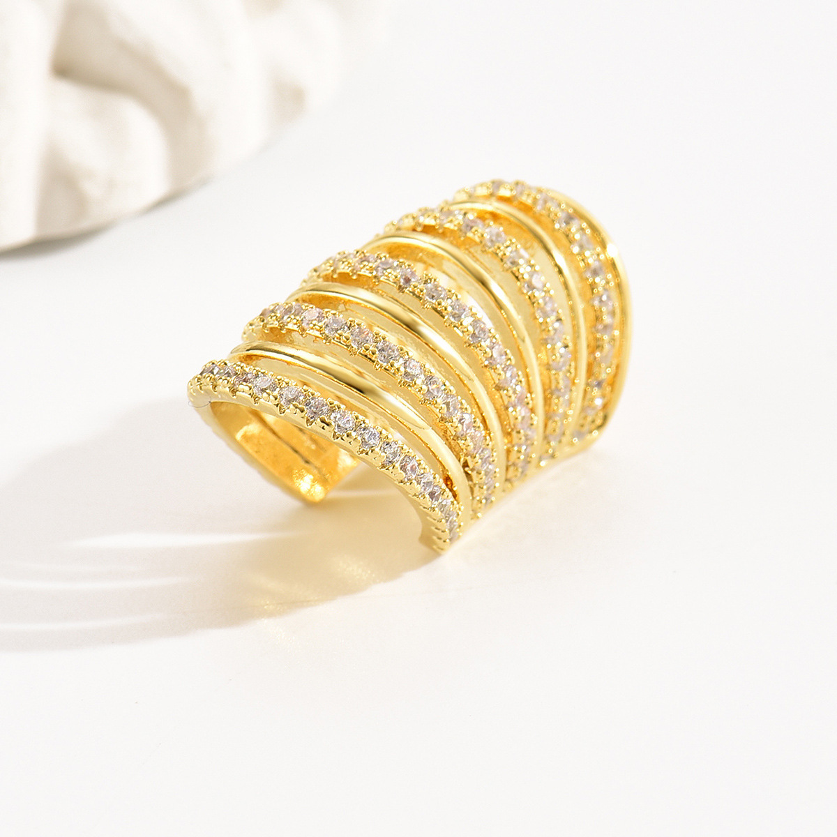 U Shape Pattern 1 Piece Simple Style Classic Style U Shape Inlay Copper Zircon Ear Cuffs