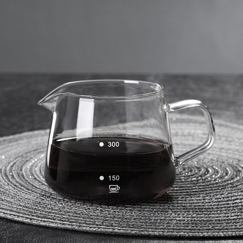 Household Coffee Sharing Pot, Ice Drip Pot, Thickened Design for Wholesale Brewing—Stylish American-Style High-Borosilicate Heat-Resistant Glass Pour-Over Coffee Maker