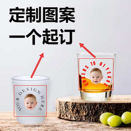 跨境POD热销简约创意个性图片精致玻璃杯 红酒葡萄酒威士忌小酒杯