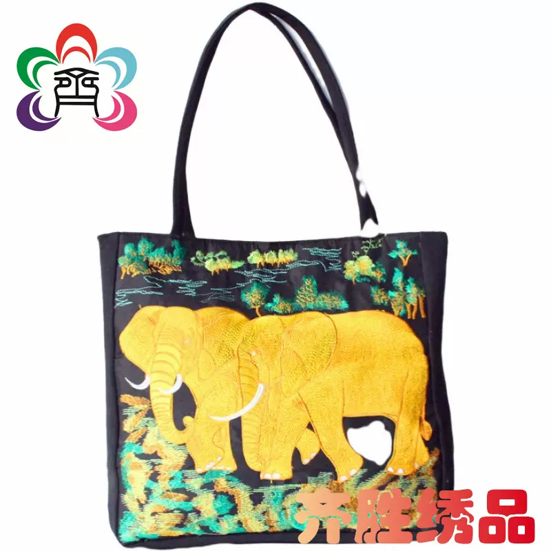 民族风绣花包女式刺绣单肩手提帆布休闲包厂家批发