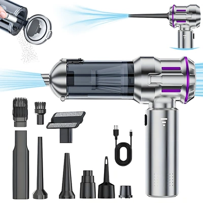 New wireless blowing and suction integrated vacuum cleaner one-key dust pouring handheld dust blower high-power suction car vacuum cleaner