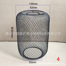 跨境专供铁艺灯罩网状腰鼓金属吊灯罩直筒E27镂空灯罩欧美装饰灯