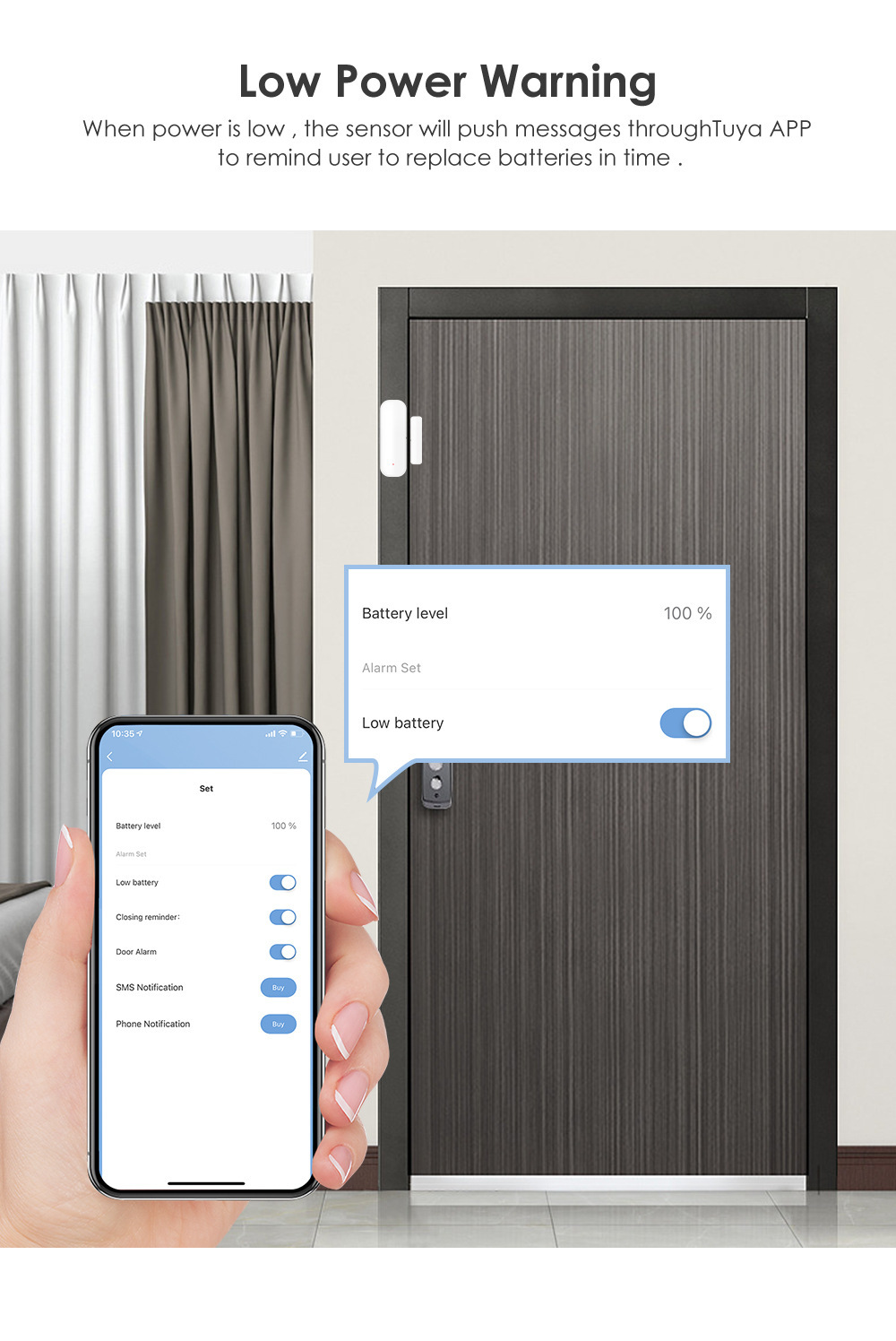 Smart WiFi Door and Window Sensor