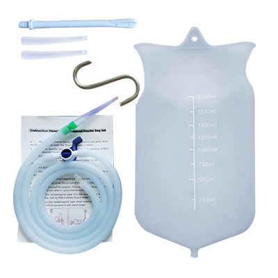 4L goods in stock Amazon enema bag Silicone Rubber Milk Coffee Enema bag Enema cleaner