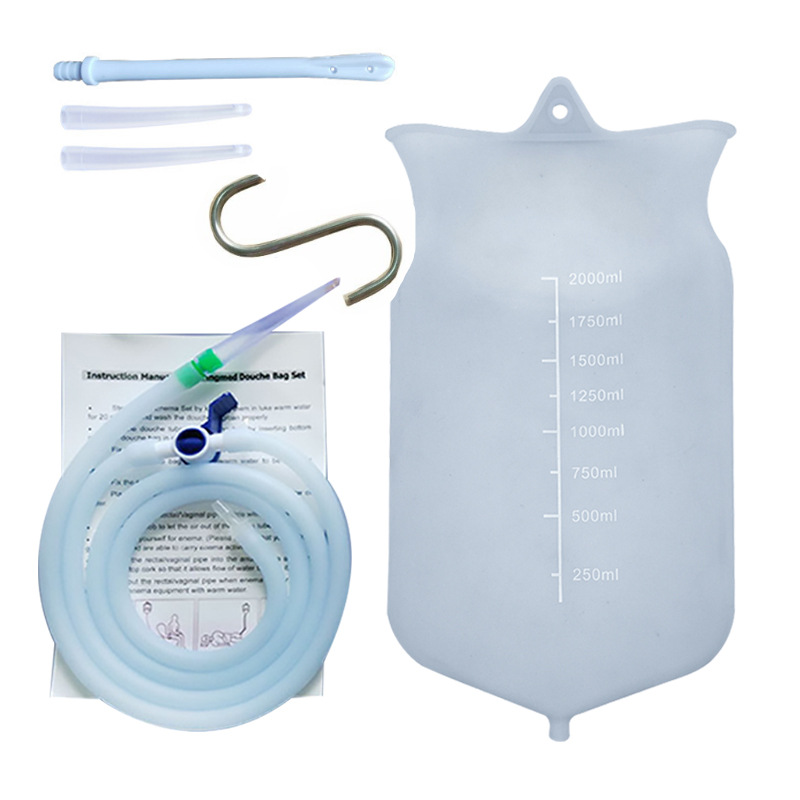 4L goods in stock Amazon enema bag Silicone Rubber Milk Coffee Enema bag Enema cleaner