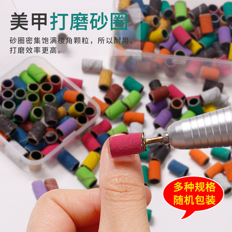 Anillo de lija de pulido de uñas, anillo de lija de pulido de pulido de color especial para máquina de pulido