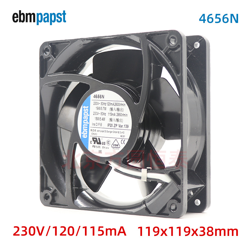4656N EBM-PAPST 230V AC风扇 4656N机箱机柜控制柜风机轴流散热