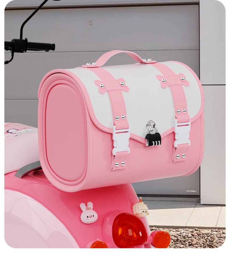Electric Vehicle Trunk Rear Storage Bag, Cute Waterproof Hanging Decorative Tail Bag for Electric Bikes
