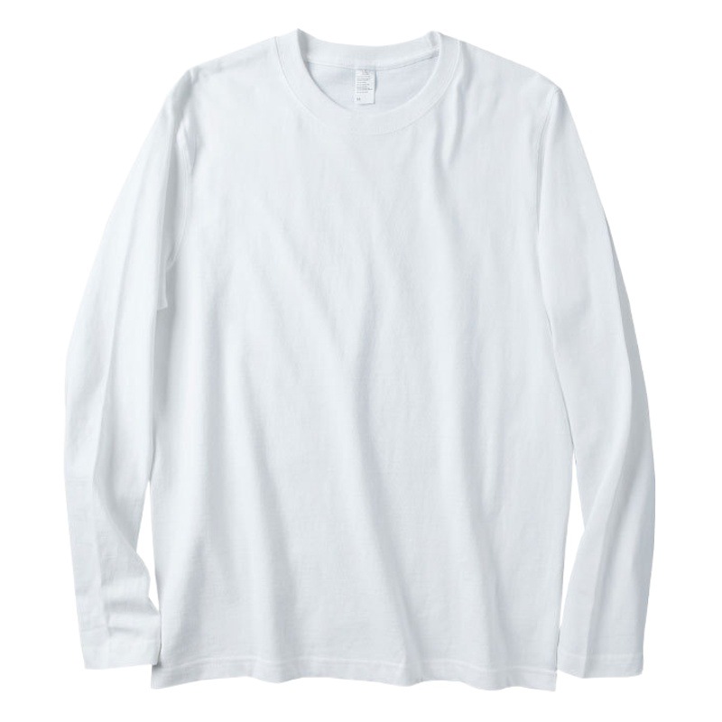 270g algodón básico pesado cuello redondo primavera manga larga Camiseta color sólido suelta gruesa todo partido camisa de fondo para hombres y mujeres