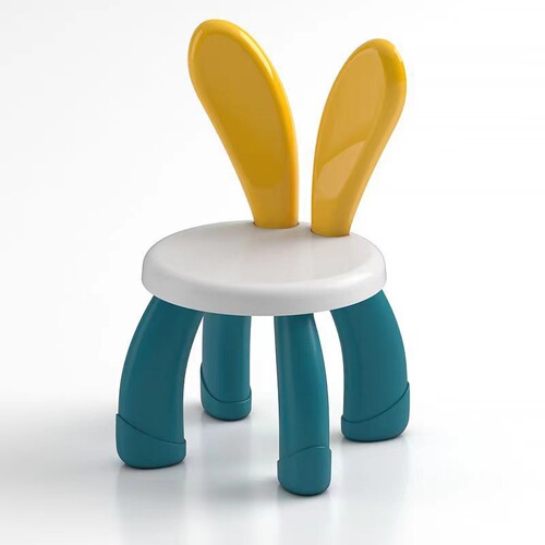 Kuaishou welfare gifts children's cute rabbit back chair baby small bench kindergarten children's plastic stool