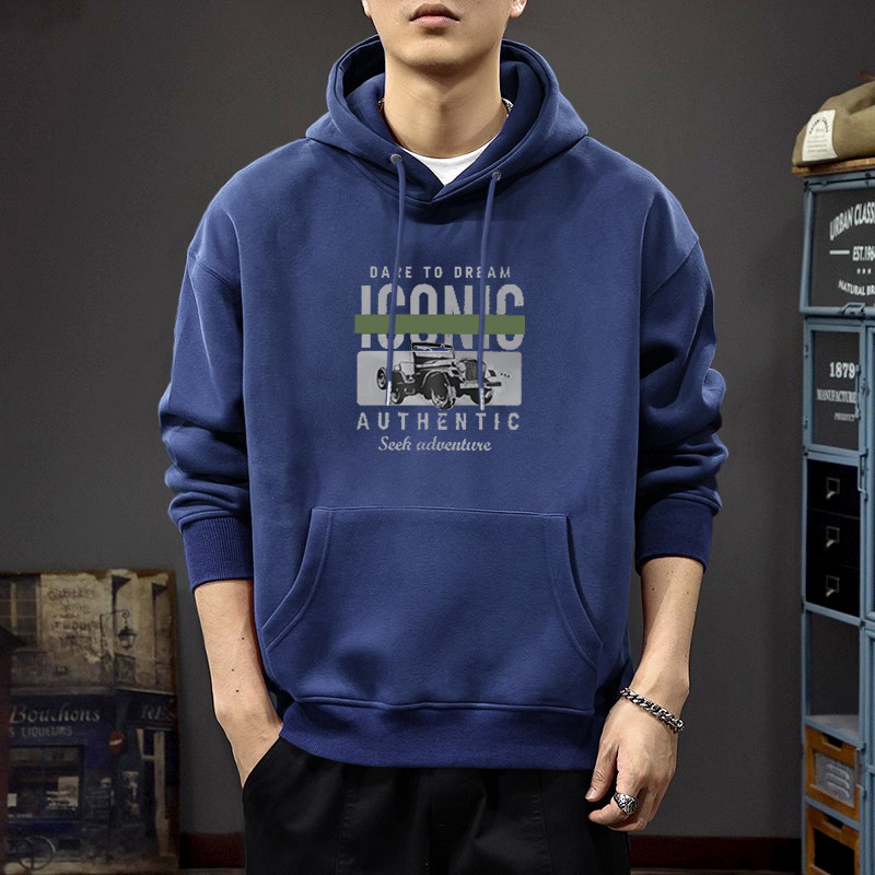 Azul escondido con sudadera regular - 2830