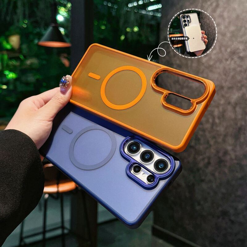 Suitable for Samsung S26 Ultra Magnetic Protective Case High-Gloss Hardware Lens Frame Strong Magnetic 2700+ Protection S25 Suitable for Samsung S26 Ultra Magnetic Protective Case High-Gloss Hardware Lens Frame Strong Magnetic 2700+ Protection S25