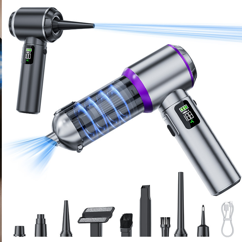 Car Vacuum Cleaner Wireless Portable Home and Car Dual-Purpose Dust Blower High-Power Strong Handheld Sweeping Brush Dust Removal and Hair Suction Device