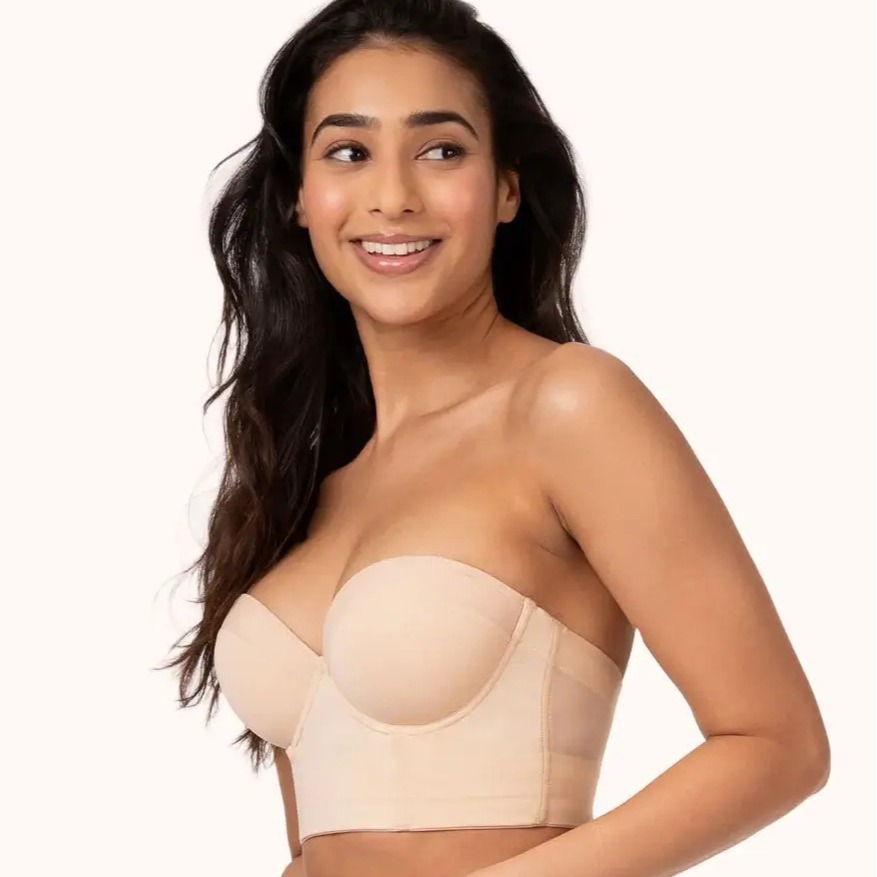Plus Size Minimalist Lingerie Bra For Women Backless Strapless Bras Low Back Design With Detachable Shoulder Straps_voghion.com