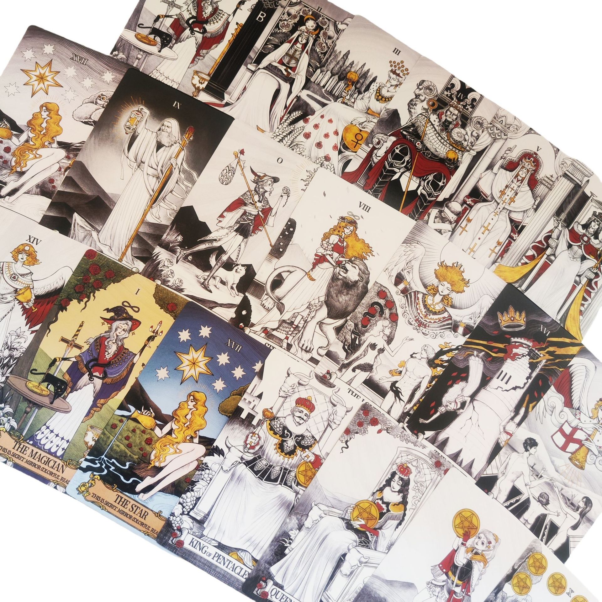 Tarot Cards Waite Secret Mirror Deck With Guidebook For Games_voghion.com