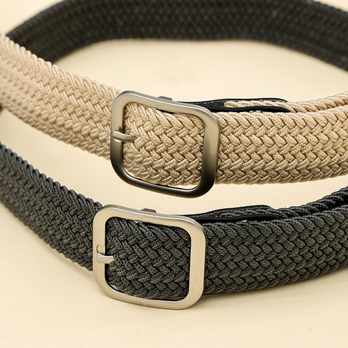 Elastic woven belt for women, Instagram style, young people, student military pants belt, online celebrity belt, men's canvas pants belt