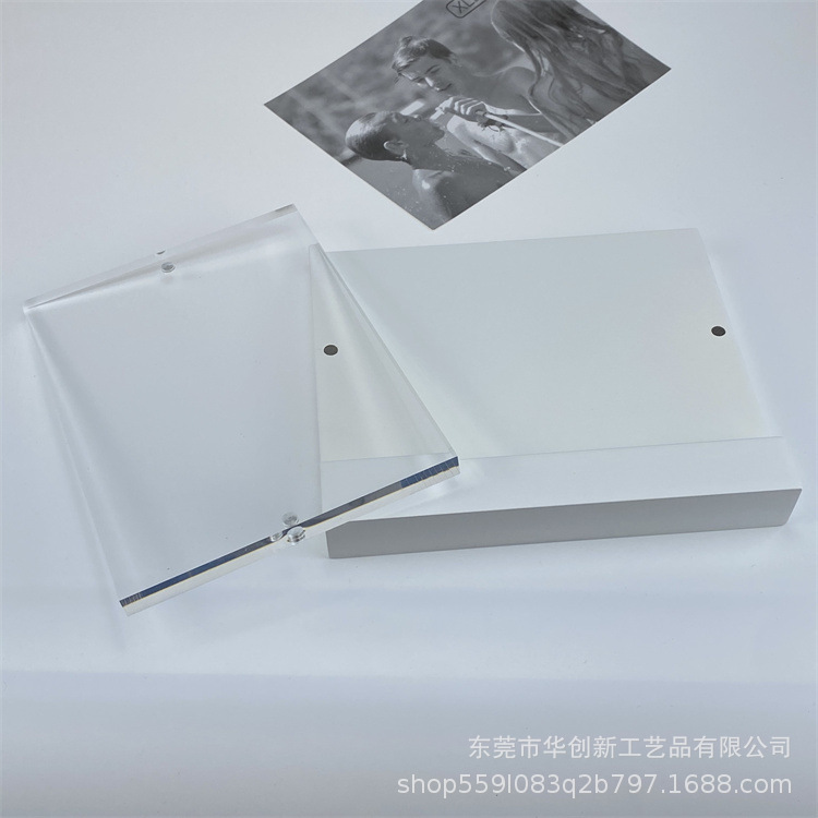 Acrylic Photo Frames Supply Magnetic Photo Frames for Advertising and Promotion, Photo Display, Modern Minimalist Style, Square Shape