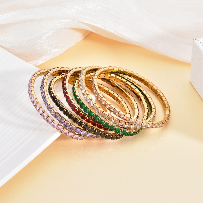 Titanium Steel Elastic Rope Bracelet, Diamond Bracelet, Cross-Border Exclusive for Ins, Trendyy Style, Aliexpress Hot Model