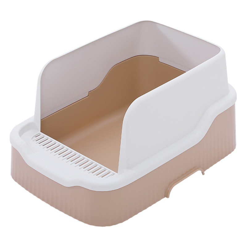 La caja de arena para gatos es de gran tamaño más alta, completamente cerrada y semi-cerrada, inodoro abierto, lavabo de arena para gatos extra grande, lavabo para heces