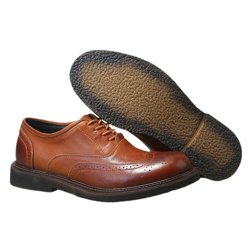 Весенняя кожаная обувь из натуральной кожи высокого класса кожаная обувь из коровьей кожи слой кожи повседневная дышащая мягкая подошва brok derby обувь оптом