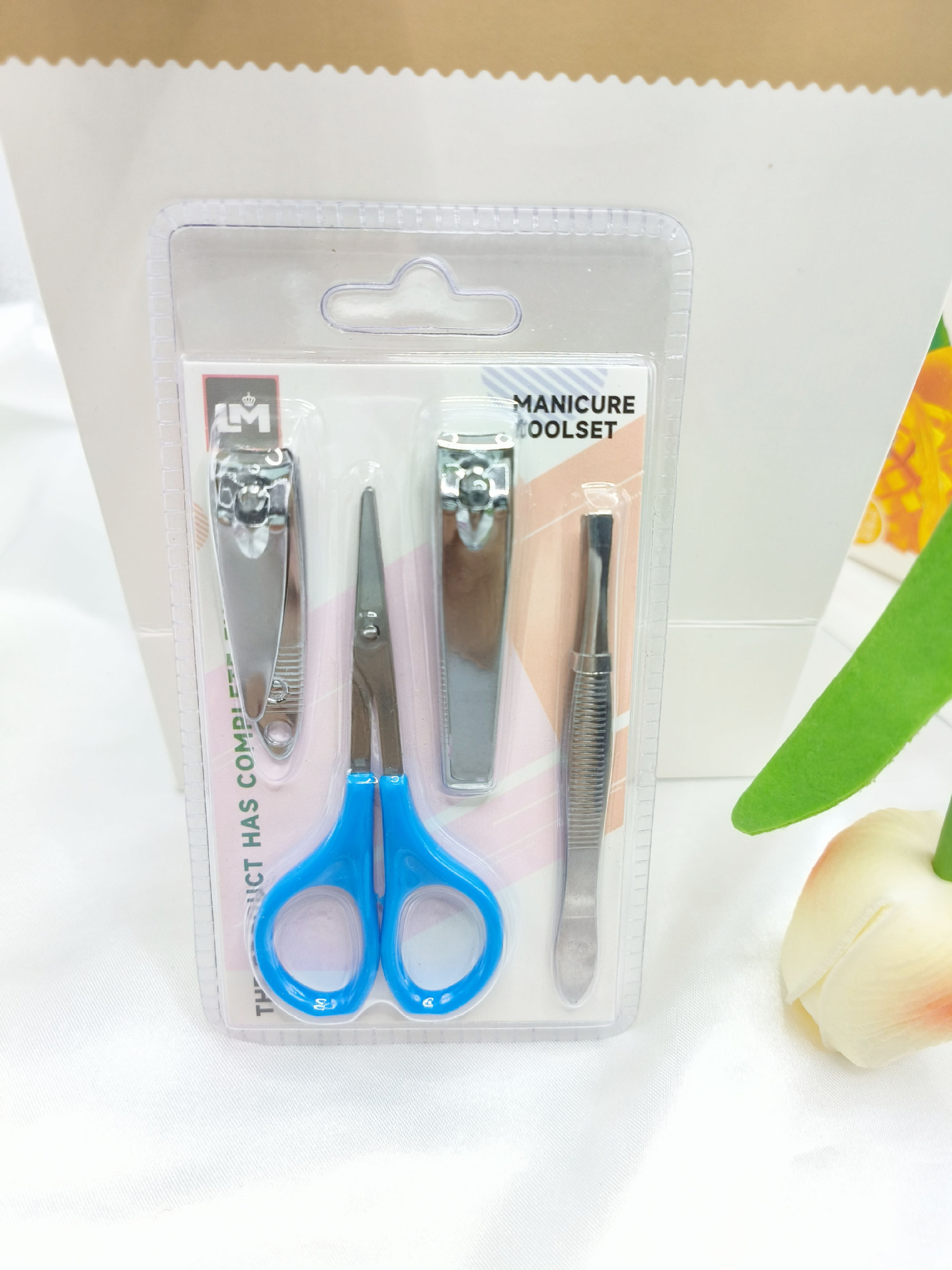 Set de Cortaúñas y Herramientas de Manicura de Plástico y Acero Inoxidable