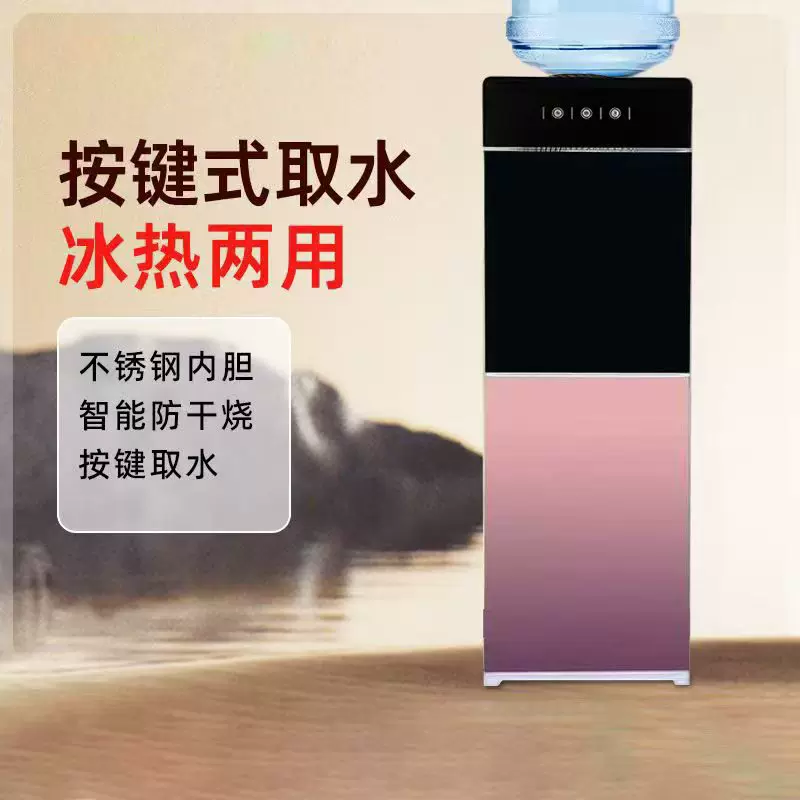 饮水机家用立式自动制热制冷两用双门上置水桶冰温热防干烧饮水器