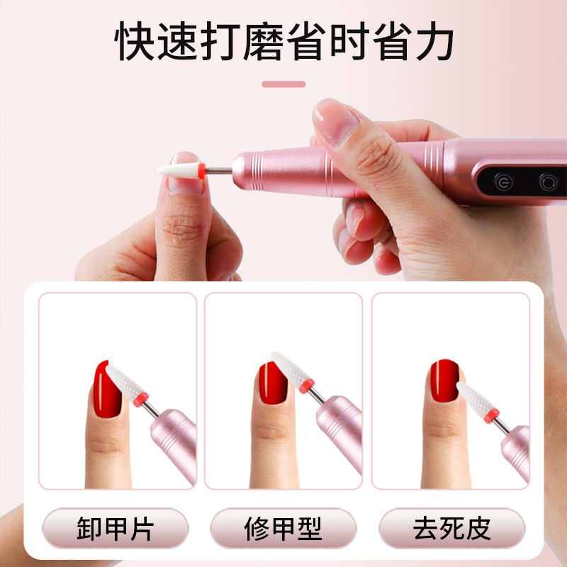 alta velocidad de rotación nail polisher pinza estilo japonés herramienta de reparación de uñas pulido portátil de eliminación de piel muerta amolador de uñas máquina de molienda eléctrica