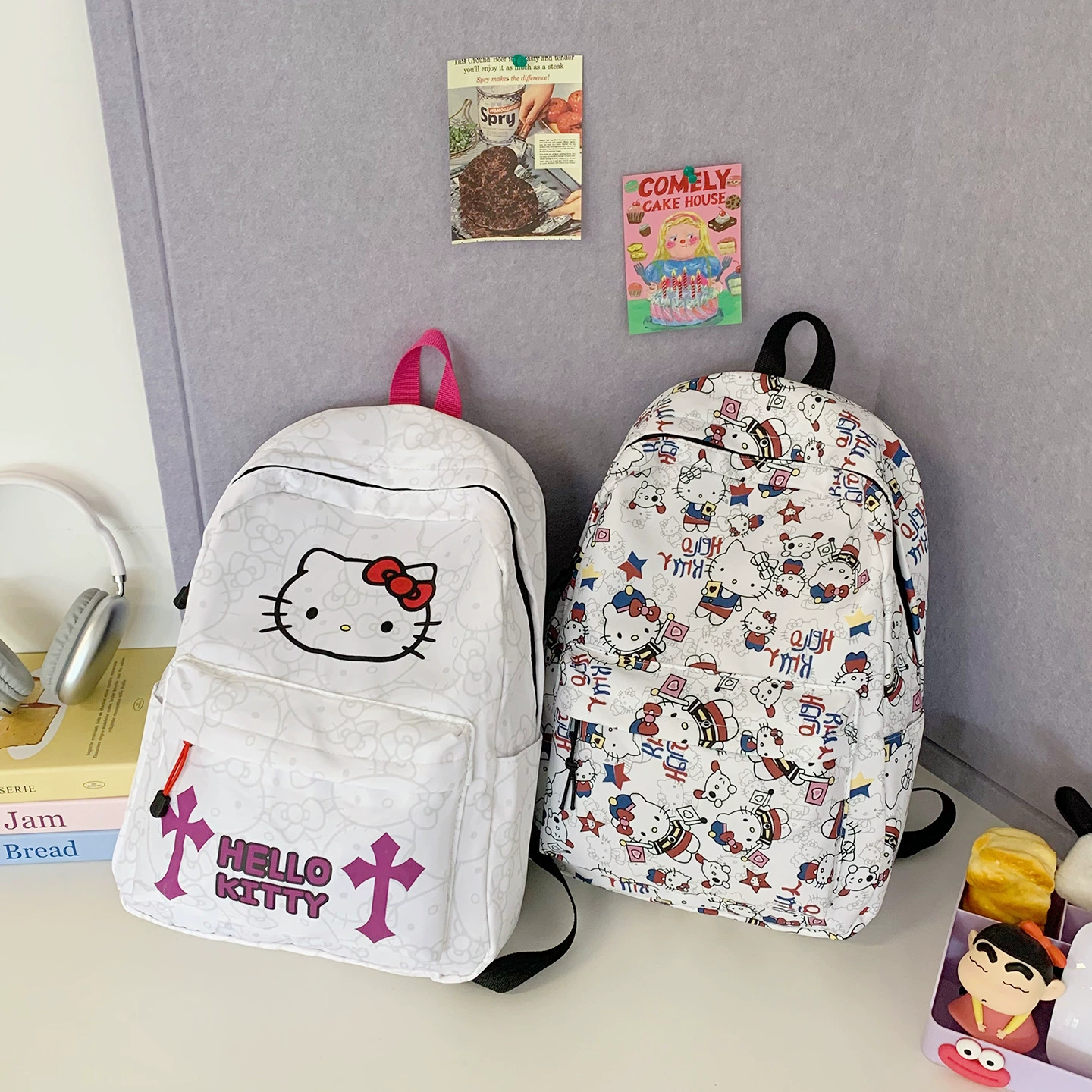 Hello Kitty, японский милый вместительный рюкзак, школьная сумка, портфель