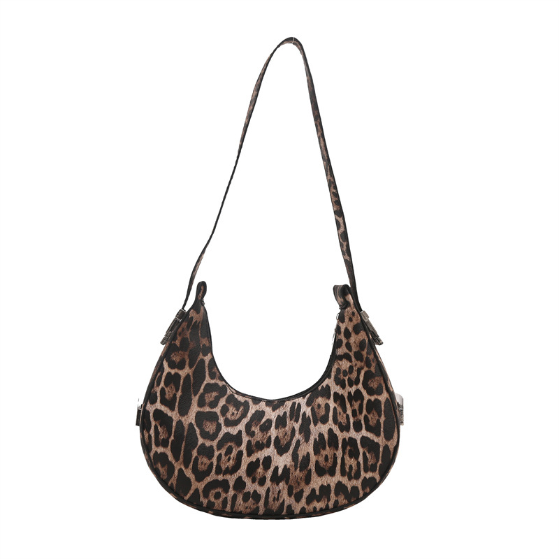 Bolsos para mujer 2025 primavera moda nueva moda moda moda estilo occidental bolso de hombro con estampado de leopardo bolso de axila celebridad de Internet