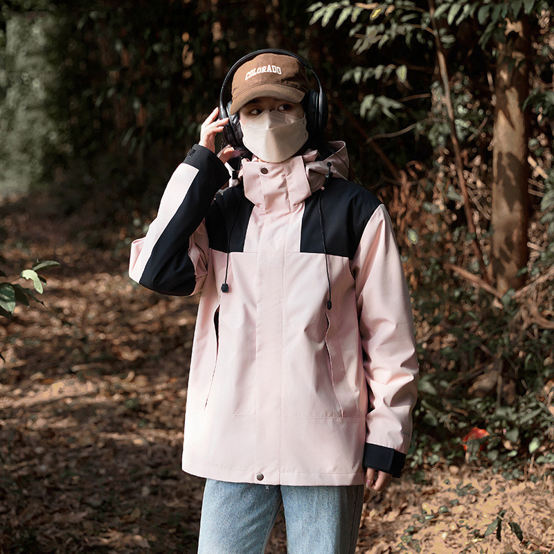 Chaqueta de Montaña Impermeable y Cortavientos 3 en 1 Desmontable, Estilo Unisex, Nueva Colección 2025