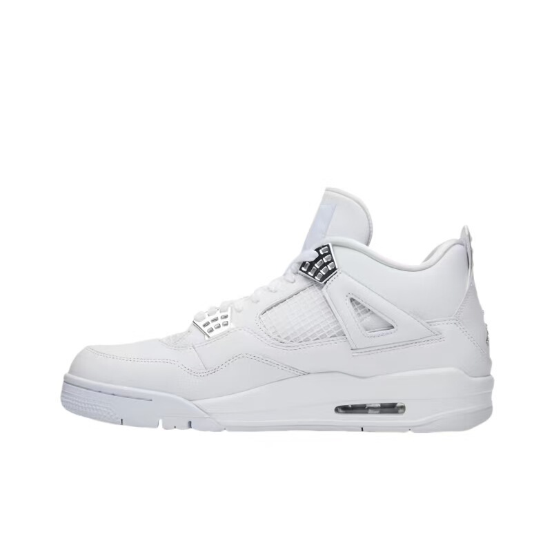 Putian Pure Original Aj4 Basketball Shoes Men's Sneakers Electric Gray Rabbit White Cement Paris Saint-Germain Couple Model Putian Pure Original Aj4 Basketball Shoes Men's Sneakers Electric Gray Rabbit White Cement Paris Saint-Germain Couple Model