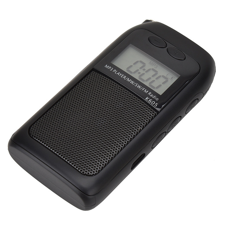 Fábrica al por mayor nuevo K-605 MWFM SW radio de banda completa MP3 tarjeta radio FM