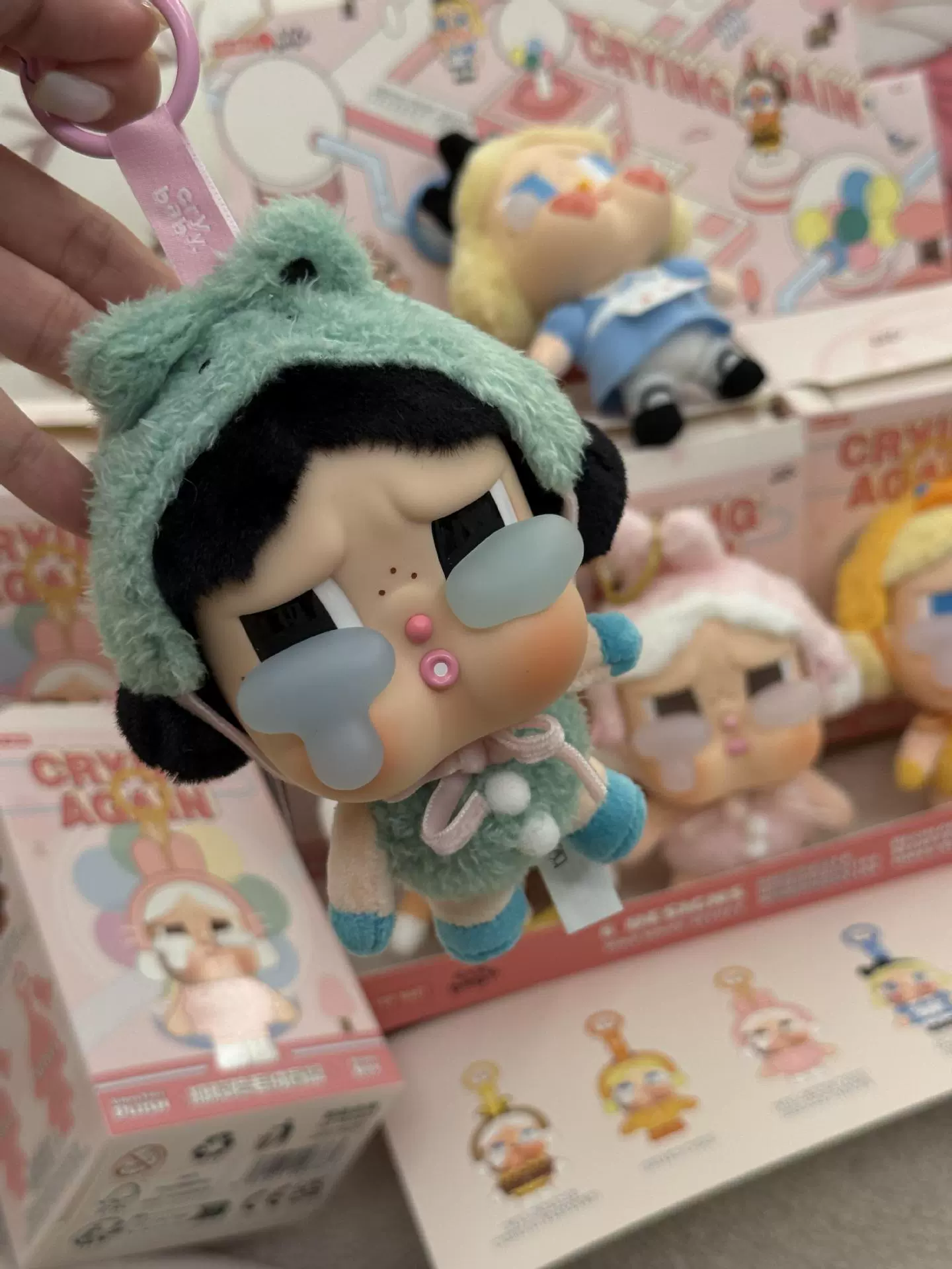 POPMART Pop Mart CRYBABY Tears Factory Series Glue-Elastic Face Plush Blind Box Crying Baby Pendant Peripheral