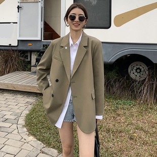 Women's Small Blazer 2024 New Spring Korean Version Casual Versatile Slim Long-Sleeve Petite Blazer Top