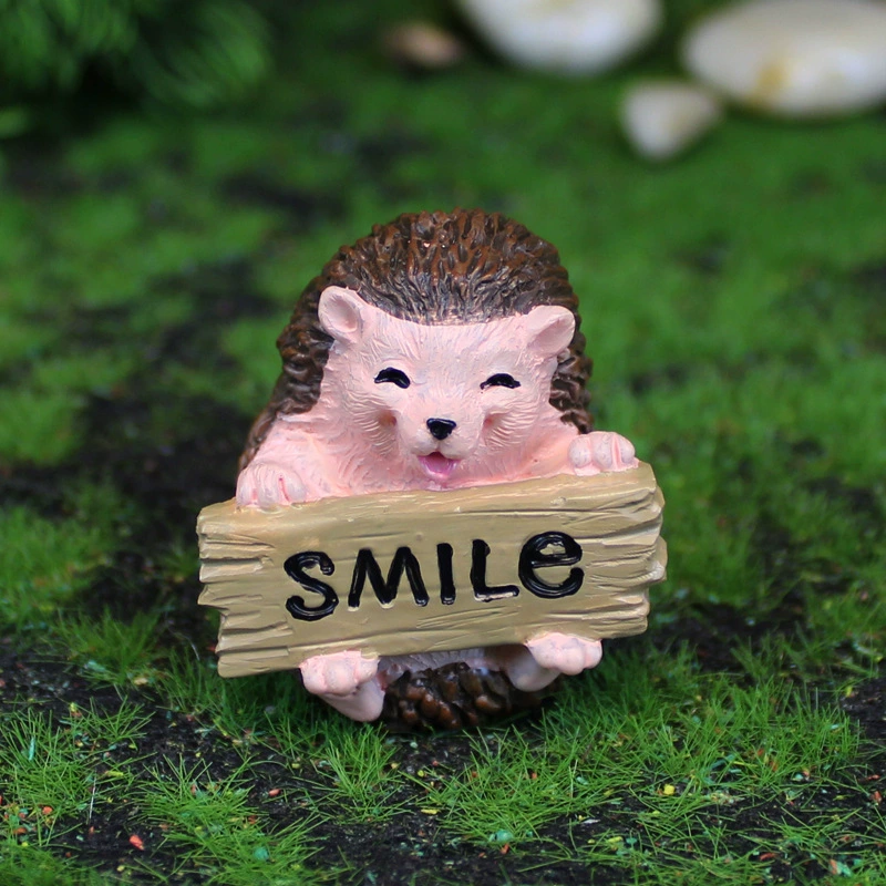 Креативный милый имитация Ежика маленькие украшения микропейзаж мясистый цветочный горшок аксессуары для зеленых растений трансграничные украшения из смолы с животными
