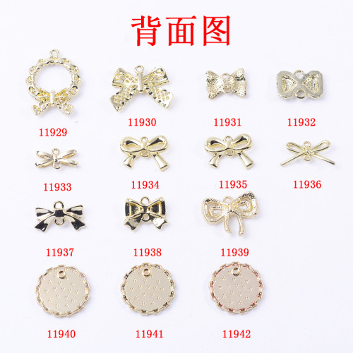 10pcs Bowknot alloy double crane accessories accessories accessories diy drip jewelry accessories following from diy earrings accessories