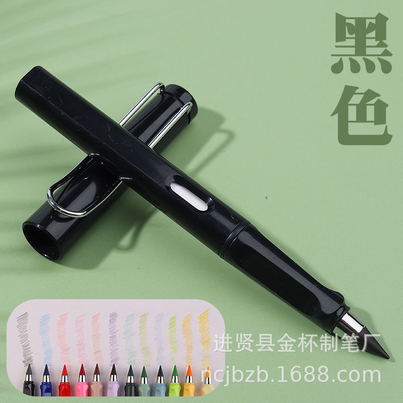 Estudiantes populares en línea populares de primaria y secundaria, lápiz eterno, tecnología negra, borrable, sin cortes, no es fácil de romper, reemplazar lápiz HB