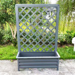 铝合金爬藤架网格花箱阳台花园庭院花藤架户外隔断花架爬藤种植箱