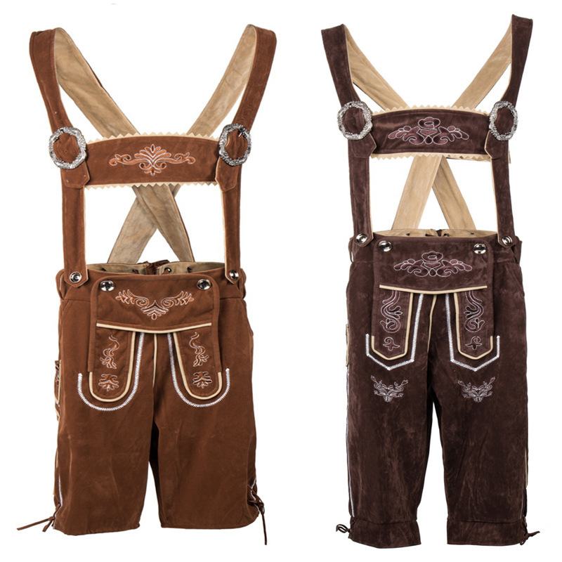 8757 Men's Oktoberfest Shorts German Bavarian Oktoberfest Traditional Suspender Pants
