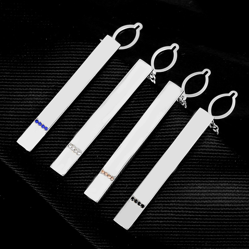 Light Luxury Crystal Clip Four-color Classic Fashion All-match Dress Suit suit Tie Clip Jewelry Tie Clip suit Men
