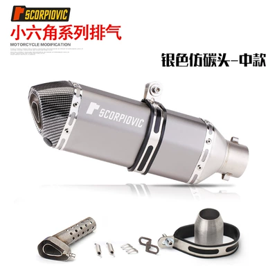 Motorcycle exhaust pipe, Small Ninja Z250SL Small - medium-titaniumsmall-flower-head-laser-370-small-hexagon
