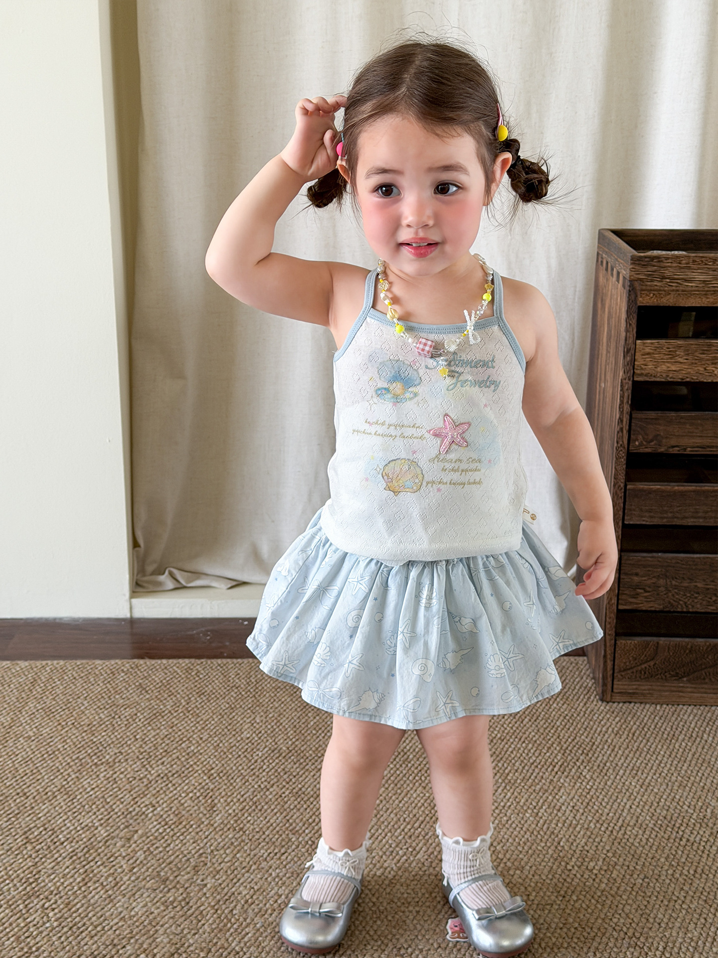 Sugar Pear ropa infantil niñas falda de mitad de verano delgada 2026 falda de niños algodón clase A bebé bolsa falda corta