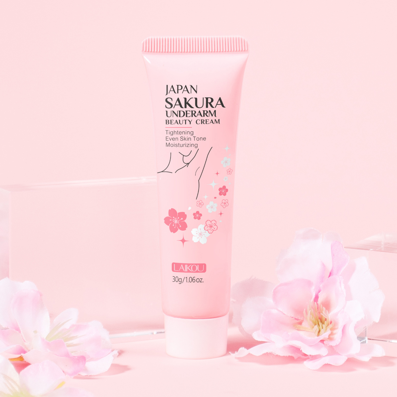 Cross-border LAIKOU Japanese Cherry Blossom Armpit Cream 30g Hydrating, Moisturizing and brightening Skin tone manufacturer wholesale supply undefined