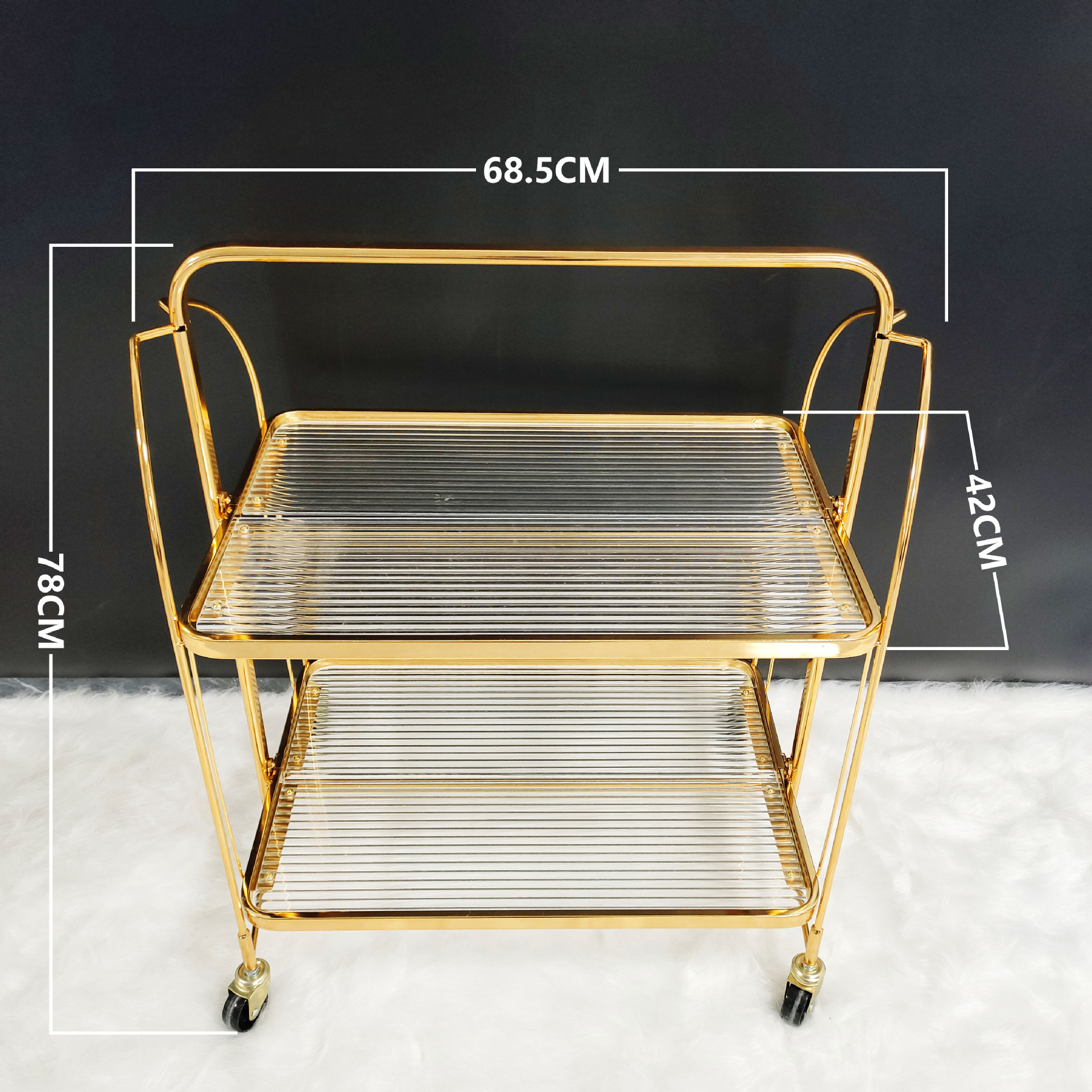 직사각형 접이식 다이닝 카트