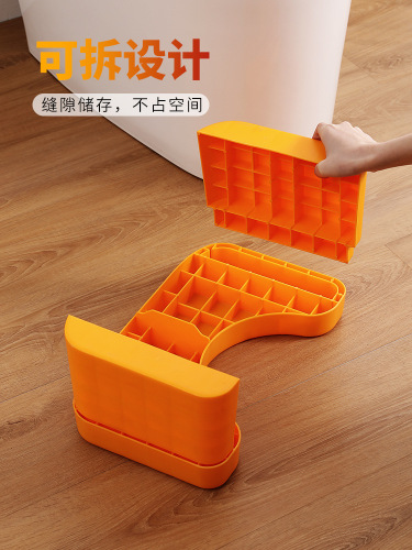 Folding Toilet Seat Stool, Plastic Thickened Home Bathroom Toilet Seat, Adult and Pregnant Women's Footrest