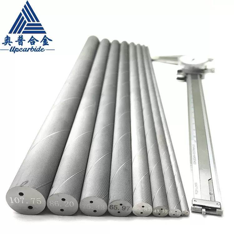硬质合金毛坯双内冷螺旋棒 钨钢30°双螺旋孔棒 双内孔碳化钨圆棒