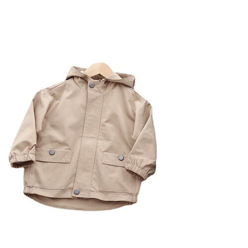 Boys' Jackets  Autumn New Children's Clothing Medium and Large Children's Casual Windbreakers Western Style Spring and Autumn Boys' Solid Color Coats